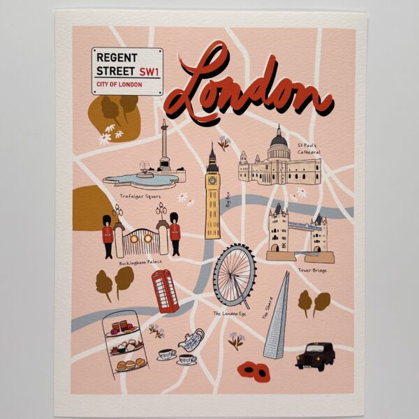 London illustrated map and trip planner set