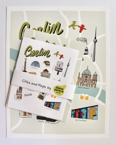 Berlin illustrated map and trip planner set