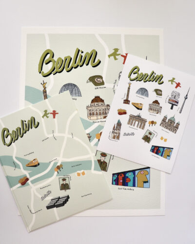 Berlin illustrated map and trip planner set