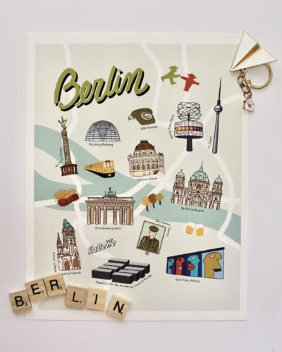 Berlin illustrated map and trip planner set